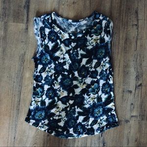 LOFT Floral Linen Tank Top (M) - LIKE NEW